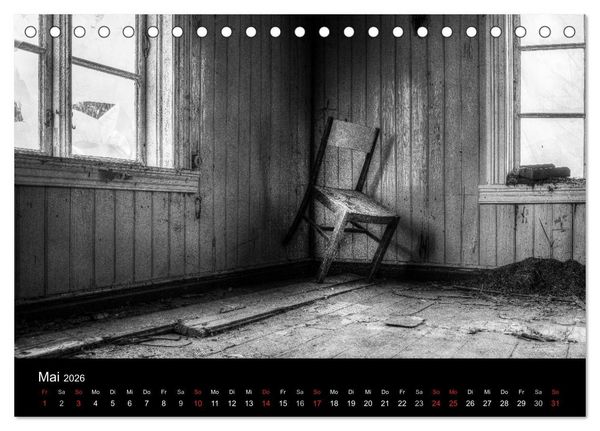 Produktbild: Objekte in schwarz weiss (Tischkalender 2026 DIN A5 quer), CALVENDO Monatskalender