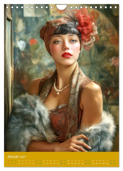 Produktbild: Erleben Sie die Goldenen 20er - Stilvolle Portraits (Wandkalender 2027 DIN A4 hoch), CALVENDO Monatskalender