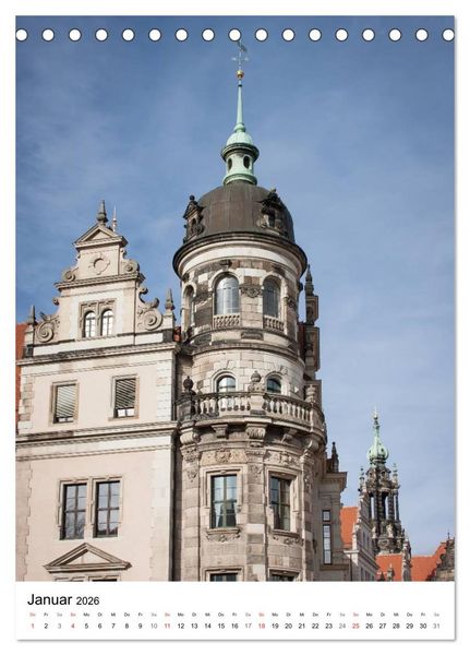 Produktbild: Dresden - Beeindruckende Architektur (Tischkalender 2026 DIN A5 hoch), CALVENDO Monatskalender