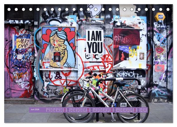 Produktbild: Streetart-Kunst, die die Stra&szlig;en Londons atmen l&auml;sst (Tischkalender 2026 DIN A5 quer), CALVENDO Monatskalender