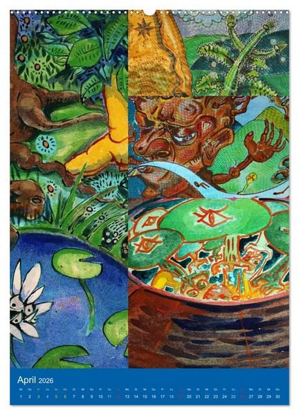 Produktbild: Thilia. Reise durch Mittelerde. Acrylmalerei von Michael Weiler. (Wandkalender 2026 DIN A2 hoch), CALVENDO Monatskalender