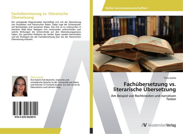 Fachübersetzung vs. literarische Übersetzung, Taschenbuch von Tiina Jussila, AV Akademikerverlag, 9783639462890