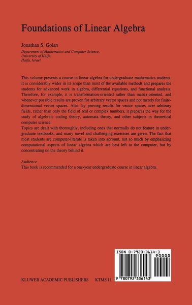 Produktbild: Foundations of Linear Algebra