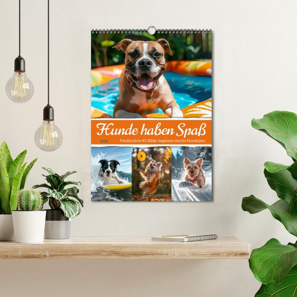 Produktbild: Hunde haben Spa&szlig; (Wandkalender 2026 DIN A3 hoch), CALVENDO Monatskalender