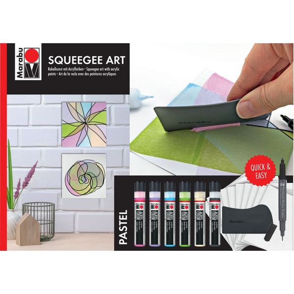 Produktbild: Marabu Acryl Color Squeegee Art Set Pastel 6x 25ml