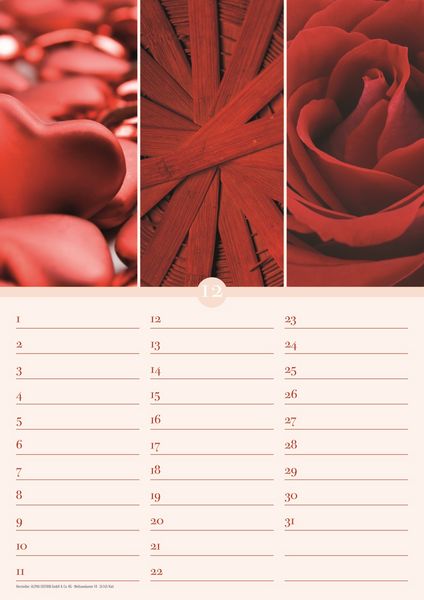 Produktbild: Geburtstagskalender Harmonie & Farbe - immerw&auml;hrend - (21 x 30)