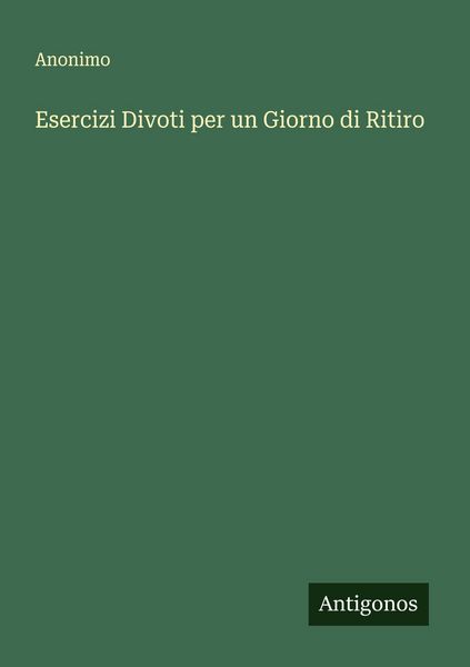 Produktbild: Esercizi Divoti per un Giorno di Ritiro
