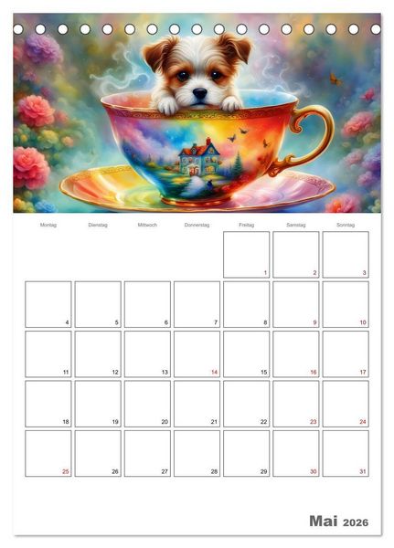 Produktbild: Tierische Kaffee Gesellschaft (Tischkalender 2026 DIN A5 hoch), CALVENDO Monatskalender