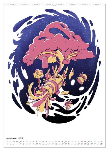 Produktbild: Plantes spatiales extraterrestres (Calendrier mural 2026 DIN A2 horizontal) calendrier de bureau