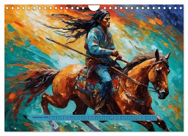 Produktbild: Amerikanische Ureinwohner - Bilder von Geschichten inspiriert (Wandkalender 2026 DIN A4 quer), CALVENDO Monatskalender