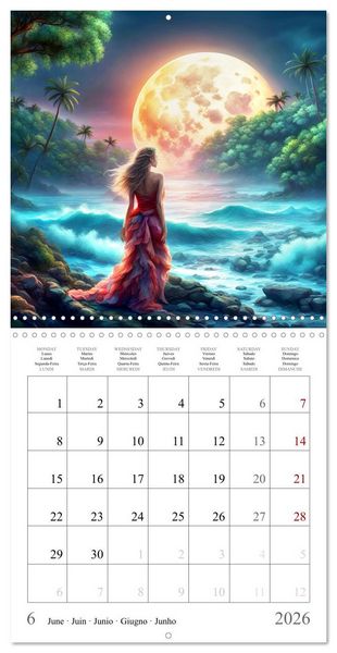 Produktbild: Nuits exotiques (Calendrier mural carr&eacute; 2026 30x30 cm) Calendrier double avec une page pour vos prises de notes