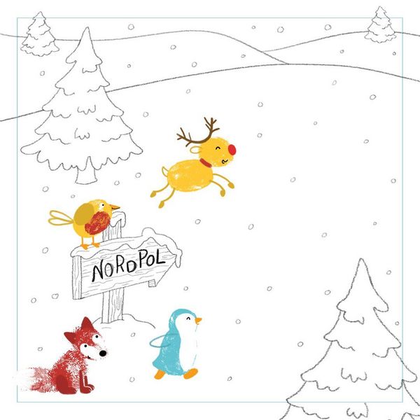 Produktbild: Fingerstempeln. Bastelblock Weihnachten