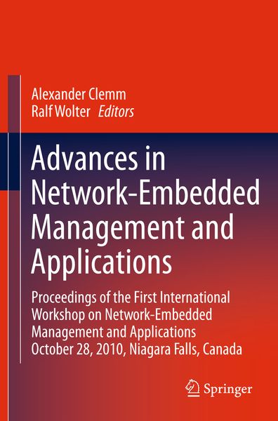 Produktbild: Advances in Network-Embedded Management and Applications
