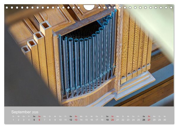 Produktbild: Backnang - Panoramablicke in die Stiftskirche (Wandkalender 2026 DIN A4 quer), CALVENDO Monatskalender