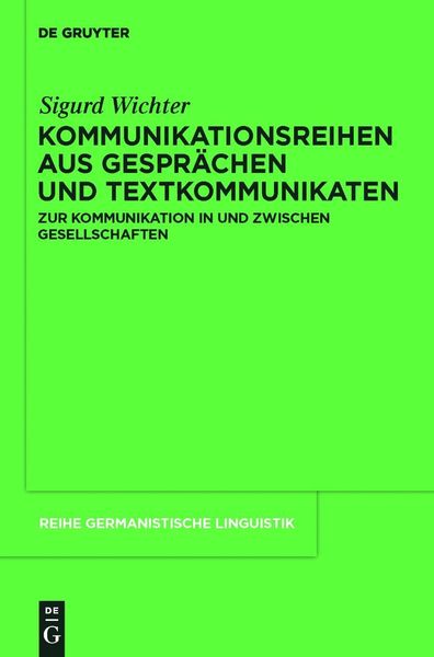 Produktbild: Kommunikationsreihen aus Gespr&auml;chen und Textkommunikaten