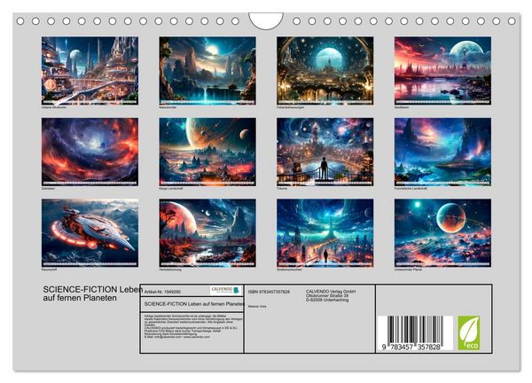 Produktbild: SCIENCE-FICTION Leben auf fernen Planeten (Wandkalender 2026 DIN A4 quer), CALVENDO Monatskalender