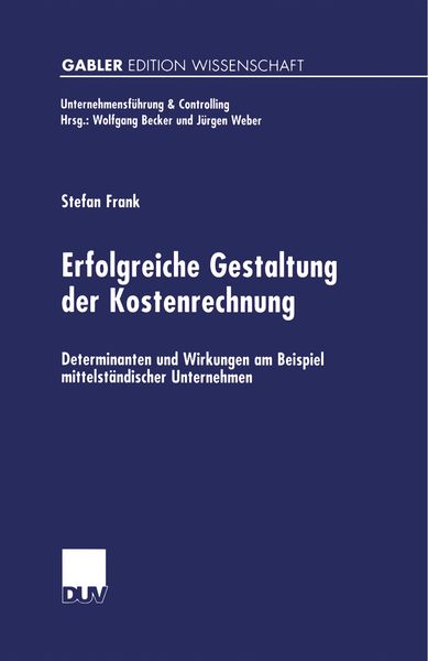 Produktbild: Erfolgreiche Gestaltung der Kostenrechnung