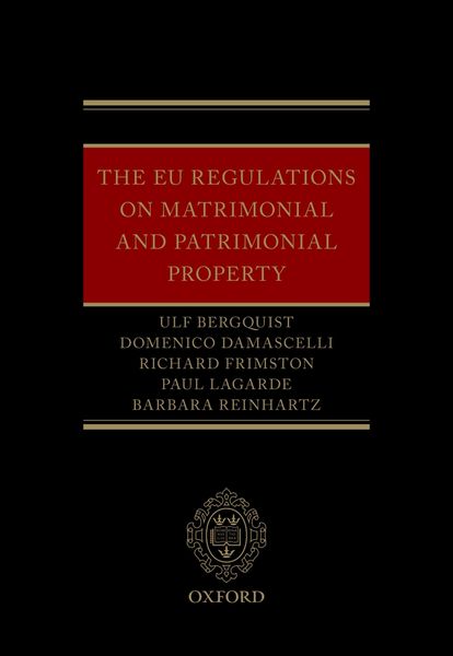 Produktbild: The EU Regulations on Matrimonial and Patrimonial Property