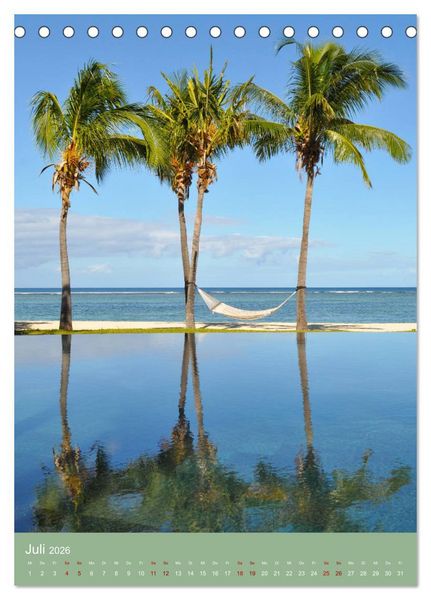 Produktbild: Erlebe mit mir das Inselparadies Mauritius (Tischkalender 2026 DIN A5 hoch), CALVENDO Monatskalender