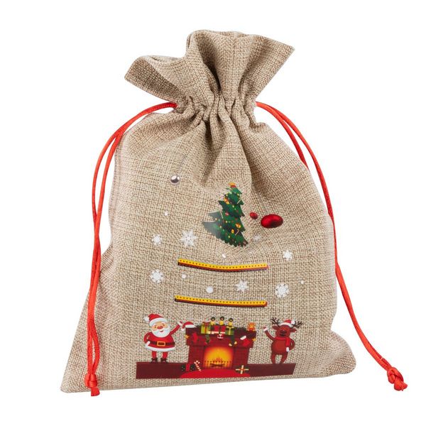 Produktbild: Idena Weihnachtsgeschenksack Tannenbaum Kamin 30x40cm