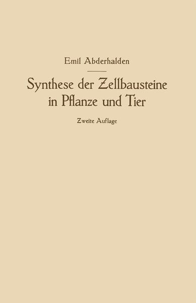 Produktbild: Synthese der Zellbausteine in Pflanze und Tier