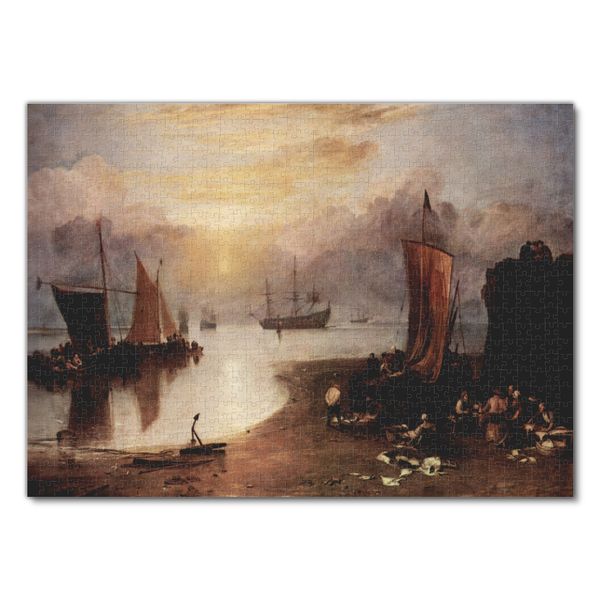 Produktbild: Lais Puzzle Joseph Mallord William Turner - Aufgehende Sonne, Fischer beim Reinigen und Verkauf des Fangs 1000 Teile