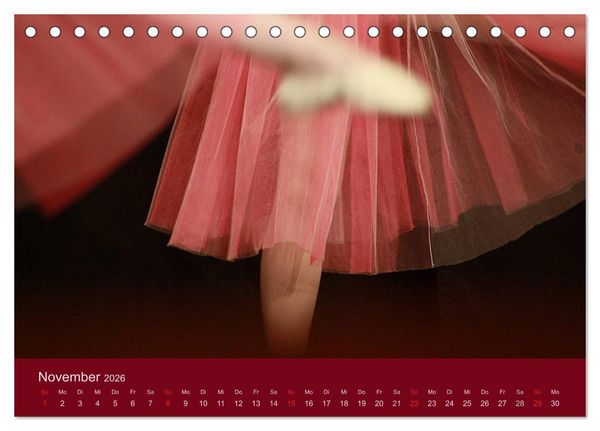 Produktbild: M&auml;dchentr&auml;ume - Ballett und Tanz (Tischkalender 2026 DIN A5 quer), CALVENDO Monatskalender