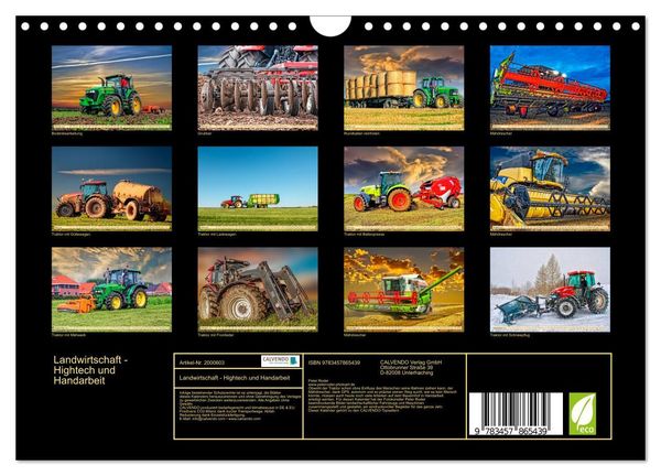 Produktbild: Landwirtschaft - Hightech und Handarbeit (Wandkalender 2026 DIN A4 quer), CALVENDO Monatskalender