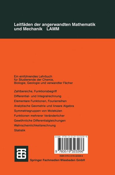 Produktbild: Mathematik f&uuml;r Naturwissenschaftler