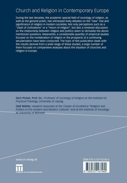 Produktbild: Church and Religion in Contemporary Europe