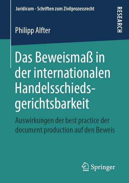 Produktbild: Das Beweisma&szlig; in der internationalen Handelsschiedsgerichtsbarkeit