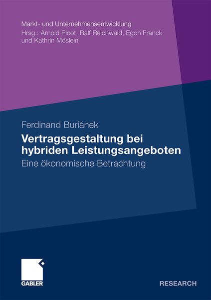 Vertragsgestaltung bei hybriden Leistungsangeboten, Taschenbuch von Ferdinand Buriánek, Betriebswirtschaftlicher Verlag Gabler, 9783834919410