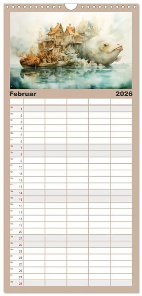 Produktbild: Familienplaner 2026 - Ein Besuch in fernen Universen mit 5 Spalten (Wandkalender, 21 x 45 cm) CALVENDO