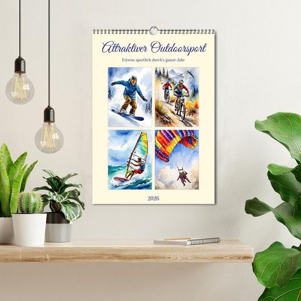 Produktbild: Attraktiver Outdoorsport (Wandkalender 2026 DIN A3 hoch), CALVENDO Monatskalender