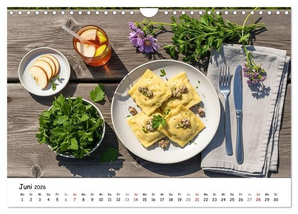 Produktbild: Schw&auml;bischer Maultaschen-Kalender (Wandkalender 2026 DIN A4 quer), CALVENDO Monatskalender