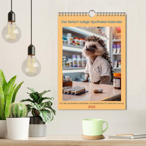 Produktbild: Der tierisch lustige Apotheker-Kalender (Wandkalender 2026 DIN A4 hoch), CALVENDO Monatskalender