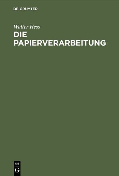 Produktbild: Die Papierverarbeitung
