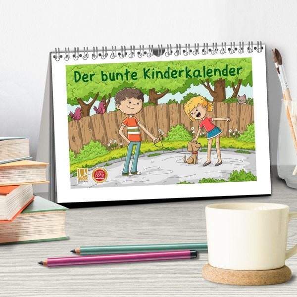 Produktbild: Der bunte Kinderkalender (Tischkalender 2026 DIN A5 quer), CALVENDO Monatskalender