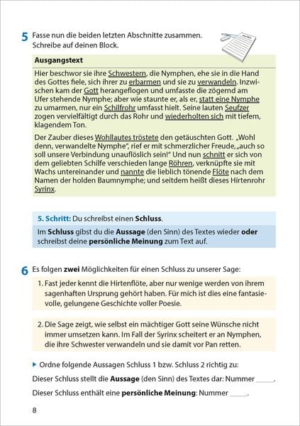 Produktbild: Inhaltsangabe. Aufsatz 7.-9. Klasse, A5-Heft