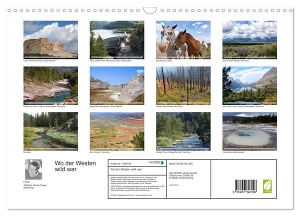Produktbild: Wo der Westen wild war (Wandkalender 2026 DIN A3 quer), CALVENDO Monatskalender