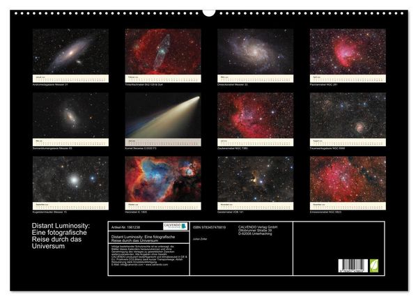 Produktbild: Distant Luminosity: Eine fotografische Reise durch das Universum (Wandkalender 2026 DIN A2 quer), CALVENDO Monatskalender