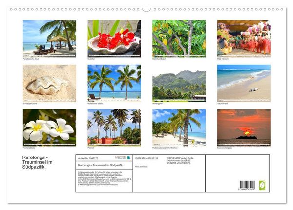 Produktbild: Rarotonga - Trauminsel im S&uuml;dpazifik. (Wandkalender 2026 DIN A2 quer), CALVENDO Monatskalender