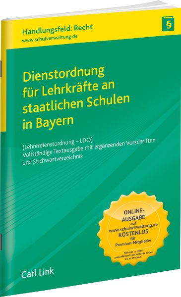 Produktbild: Dienstordnung f&uuml;r Lehrkr&auml;fte an staatlichen Schulen in Bayern