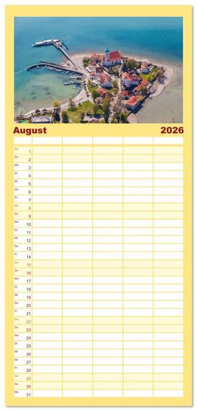 Produktbild: Familienplaner 2026 - Momente am Bodensee mit 5 Spalten (Wandkalender, 21 x 45 cm) CALVENDO