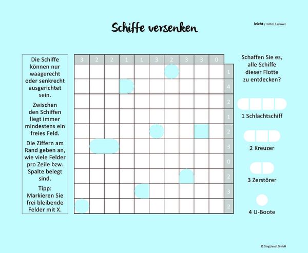 Produktbild: Schiffe versenken f&uuml;r 1 Spieler 1