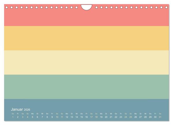 Produktbild: 70er Jahre Bastelkalender - DIY Kreativ-Kalender zum Selbstgestalten (Wandkalender 2026 DIN A4 quer), CALVENDO Monatskalender
