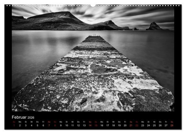 Produktbild: Soultouch - Schwarzwei&szlig; Landschaften, die die Seele ber&uuml;hren (hochwertiger Premium Wandkalender 2026 DIN A2 quer), Kunstdruck in Hochglanz