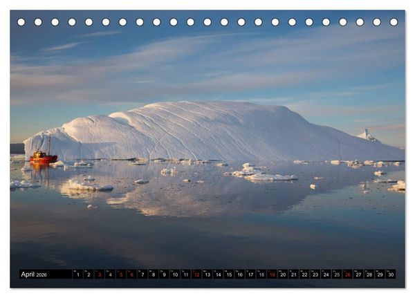 Produktbild: Ilulissat Eisfjord, Gr&ouml;nland. EIS - FORM UND LICHT (Tischkalender 2026 DIN A5 quer), CALVENDO Monatskalender
