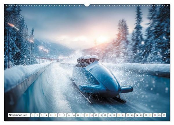 Produktbild: Winterwelten (hochwertiger Premium Wandkalender 2027 DIN A2 quer), Kunstdruck in Hochglanz