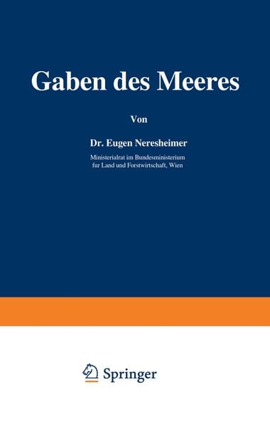 Gaben des Meeres, Taschenbuch von Eugen Neresheimer, Springer Berlin, 9783642901966